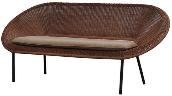 Диван LexiSofa, ротанг, текстиль, beige, ROOMERS FURNITURE