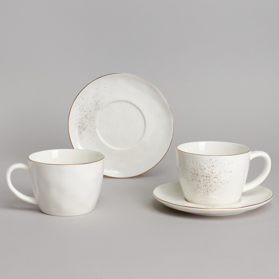 Чайный набор bronco "gold" на 2 пер. 4 пр. 350 мл (263-1361)