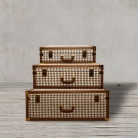 Сундук T0138A58C#, текстиль, кожа, металл, gold/brown, ROOMERS FURNITURE