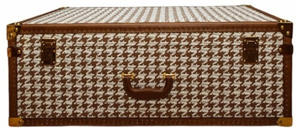 Сундук T0138A58C#, текстиль, кожа, металл, gold/brown, ROOMERS FURNITURE