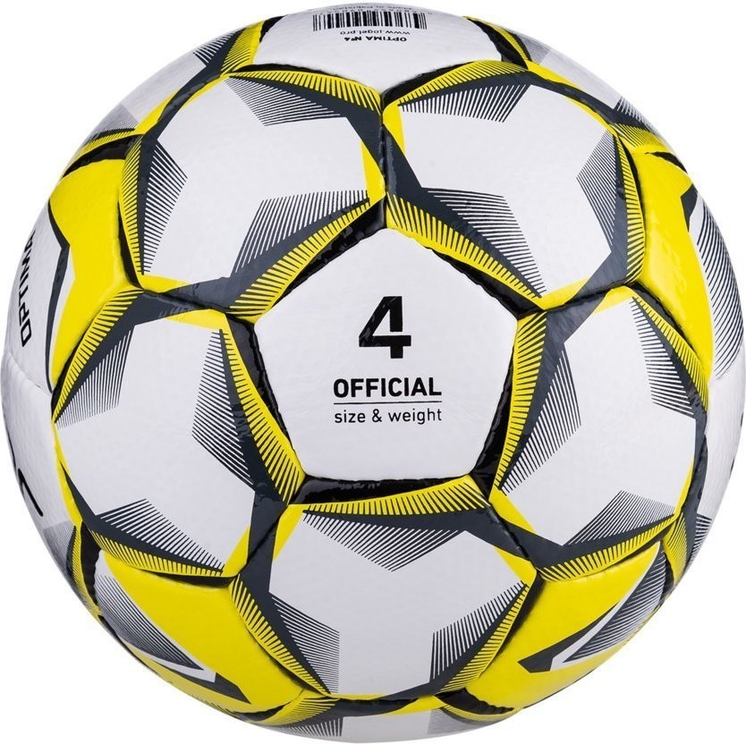Мяч футзальный Optima №4, белый/черный/желтый (785181)