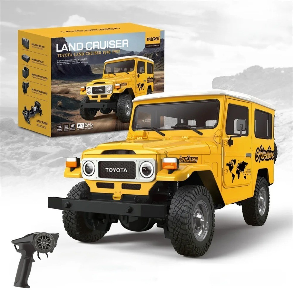 Радиоуправляемый внедрожник TOYOTA FJ40 PRO (свет, выхлоп, Li-Po 5C) (HG4-50-PRO-YELLOW)