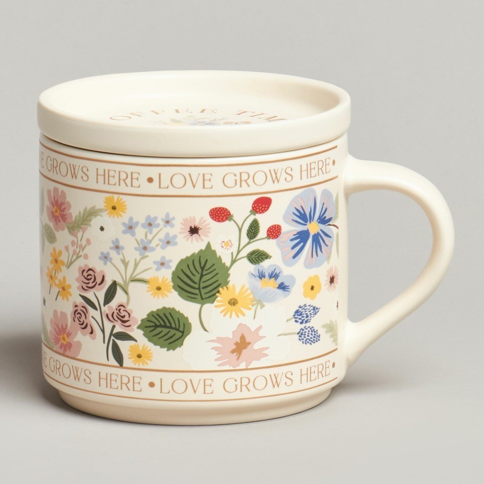 Кружка с крышкой lefard spring flowers 390мл. (260-1035)