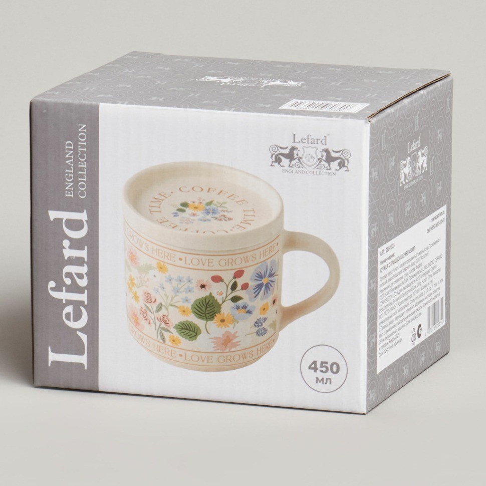 Кружка с крышкой lefard spring flowers 390мл. (260-1035)