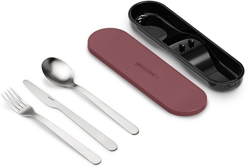 Набор из ланч-бокса и приборов store & go, лилово-красный (79088)