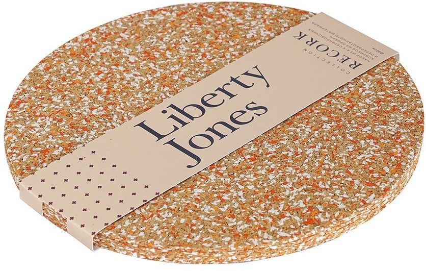 Набор из 4-х сервировочных ковриков из пробки и переработанного материала recork, D30 см (77842)