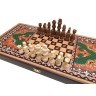 Шахматы + нарды + шашки "Сирия Зеленые" малые (64178)