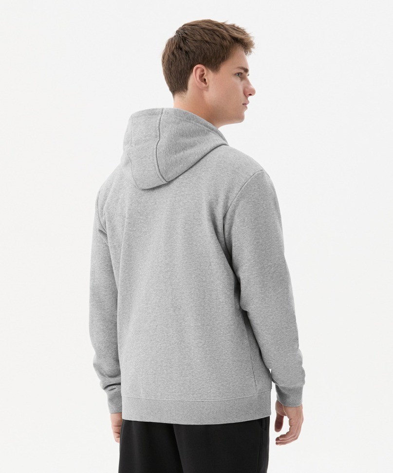 Флисовое худи на молнии JOGEL ESSENTIAL Cotton Fleece FZ Hoodie, серый меланж (2122116)