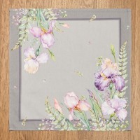 Набор салфеток из 2-х шт &quot;ирисы&quot;,40х40см, 100% хлопок,серый,твил, Lefard (850-755-8)