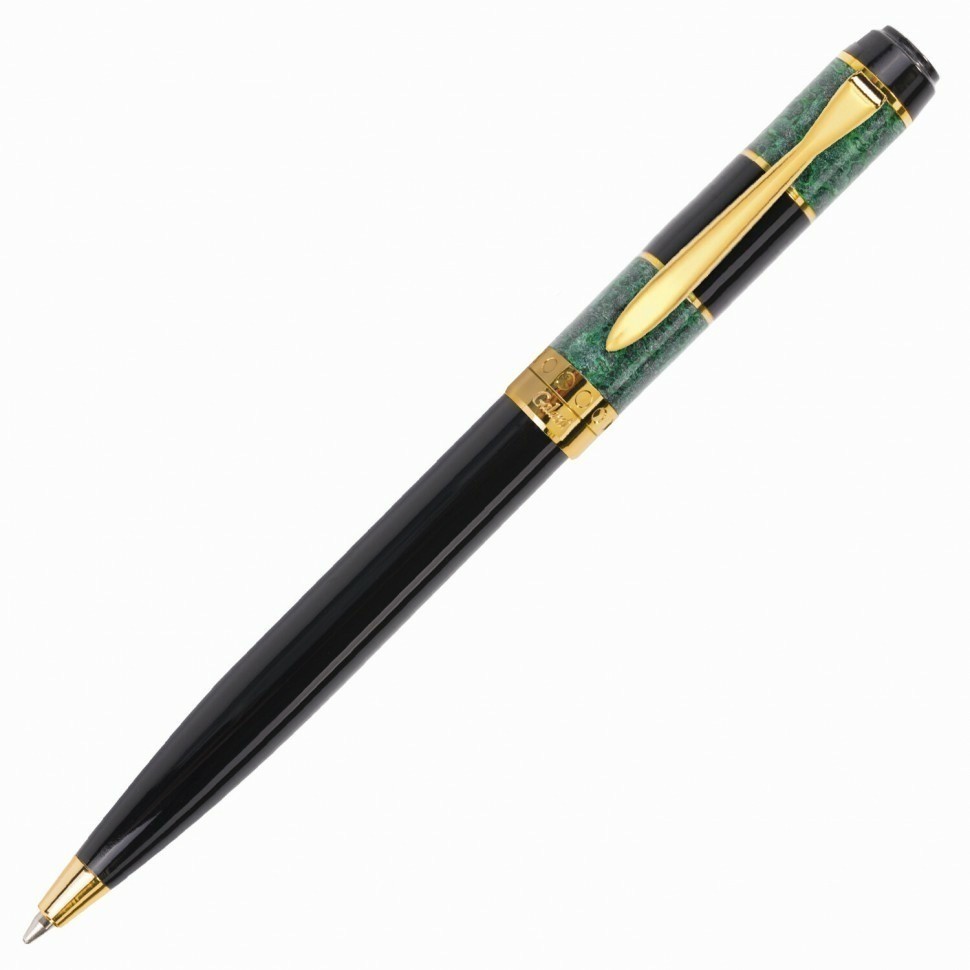 Ручка подарочная шариковая Galant Granit Green корпус черный с темно-зеленым синяя 140393 (90780)