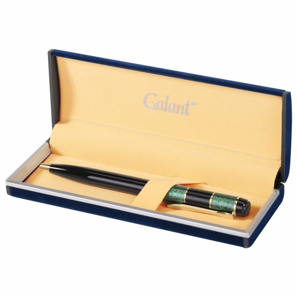 Ручка подарочная шариковая Galant Granit Green корпус черный с темно-зеленым синяя 140393 (90780)
