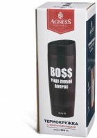 Термокружка agness  &quot;boss&quot; 360мл, колба нерж.сталь 18/10 (709-119)