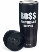 Термокружка agness  &quot;boss&quot; 360мл, колба нерж.сталь 18/10 (709-119)