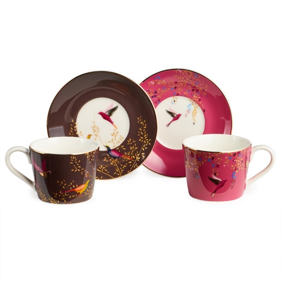 Кофейный набор lefard "golden birds" на 2 пер. 4 пр. 120 мл (419-132)