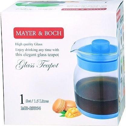 Чайник заварочный зел1,5 л стекло Mayer&Boch (29954-2)