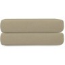 Простыня на резинке из стираного перкаля бежево-серого цвета из коллекции essential, 200х200х30 см (77761)