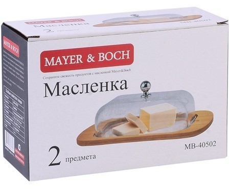 Масленка 2 пр пластик/бамбук Mayer&Boch (х24). (40502)