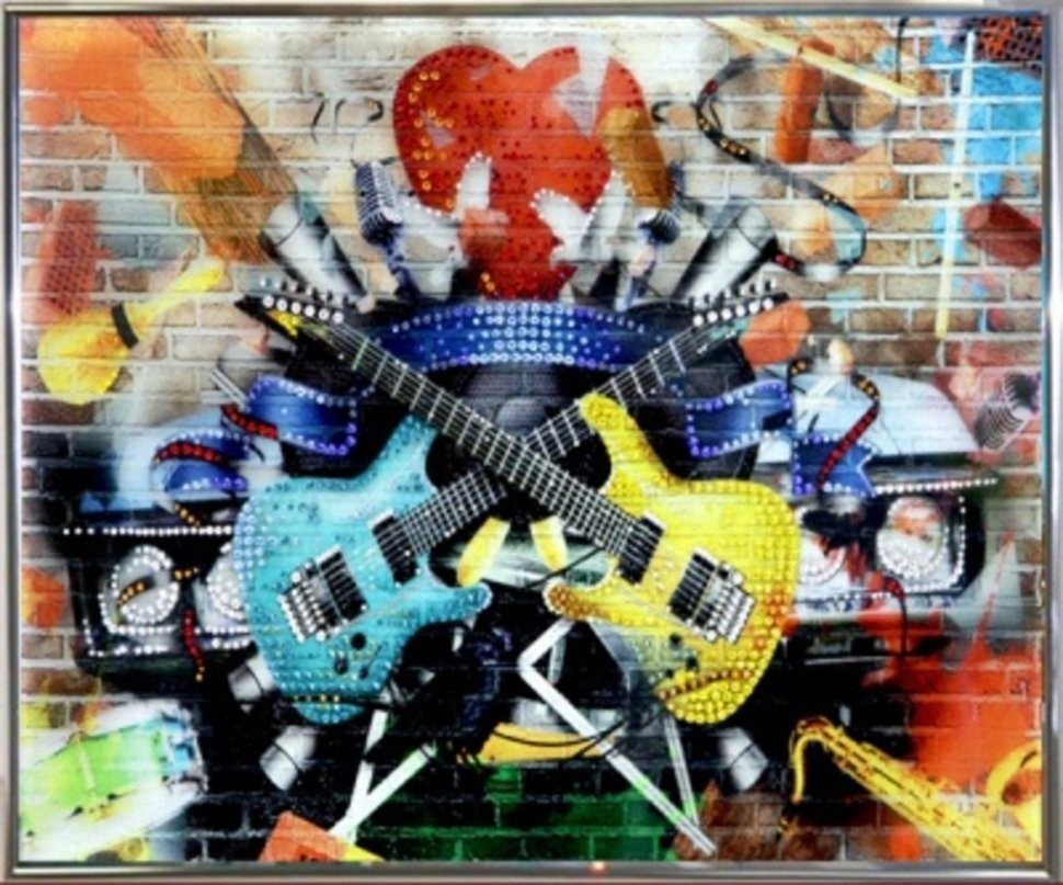 Картина Гитары с кристаллами Swarovski (1816)