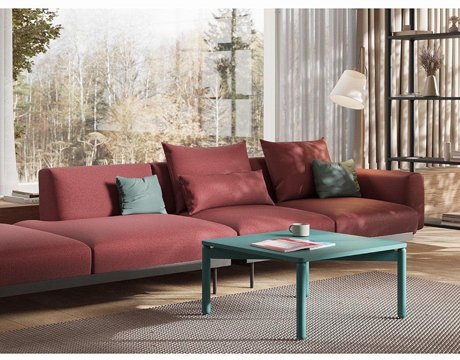 Столик кофейный saga, 75х75 см, сине-зеленый (76401)