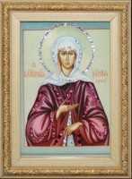 Икона Ксения Петербургская малая с кристаллами Swarovski (1609)