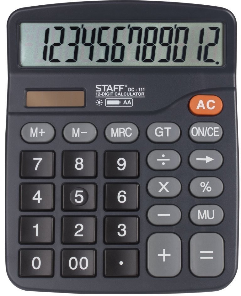 Калькулятор настольный Staff PLUS DC-111 12 разрядов 250427 (64940)