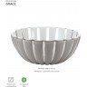 Салатник grace, D20 см, акрил, серый (54179)