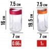 Набор банок для сыпучих продуктов 425/660/1000 мл HEREVIN (80766-80767-80768)