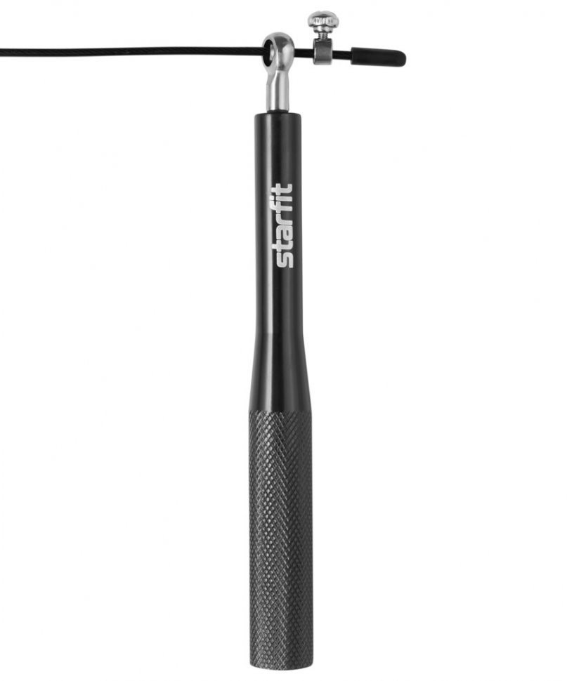 Скакалка скоростная RP-301, металл, 3 м, с подшипниками и шарнирами, черный (2104273)