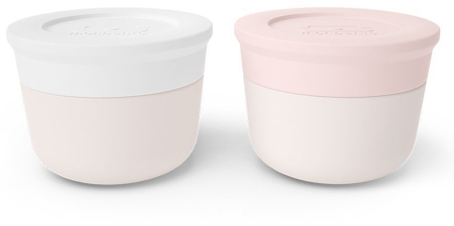 Набор из 2-х соусниц с крышками mb temple, 20 мл, white natural + pink natural (74570)