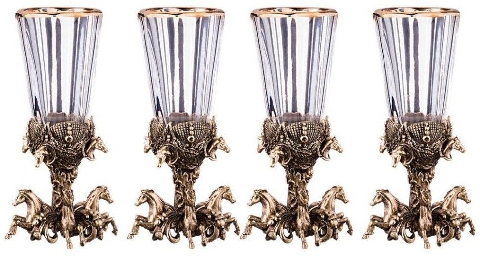 Набор из 4-х лафитников для водки "лошади" 50 мл. Lefard (385-129)