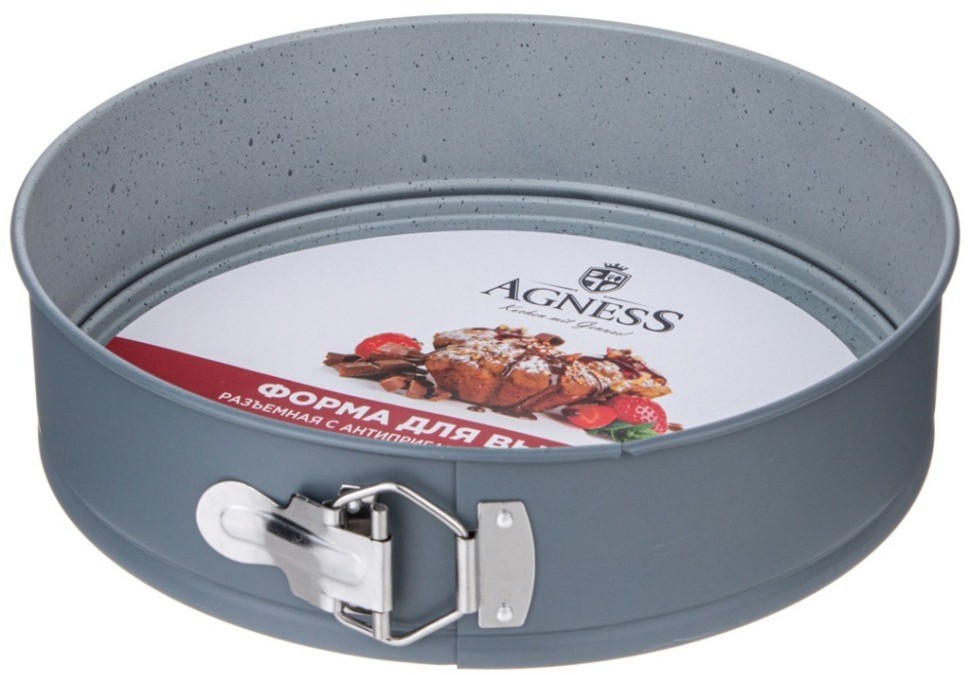 Форма для выпечки agness разъемная с антипригарным покрытием 26 см (930-067)