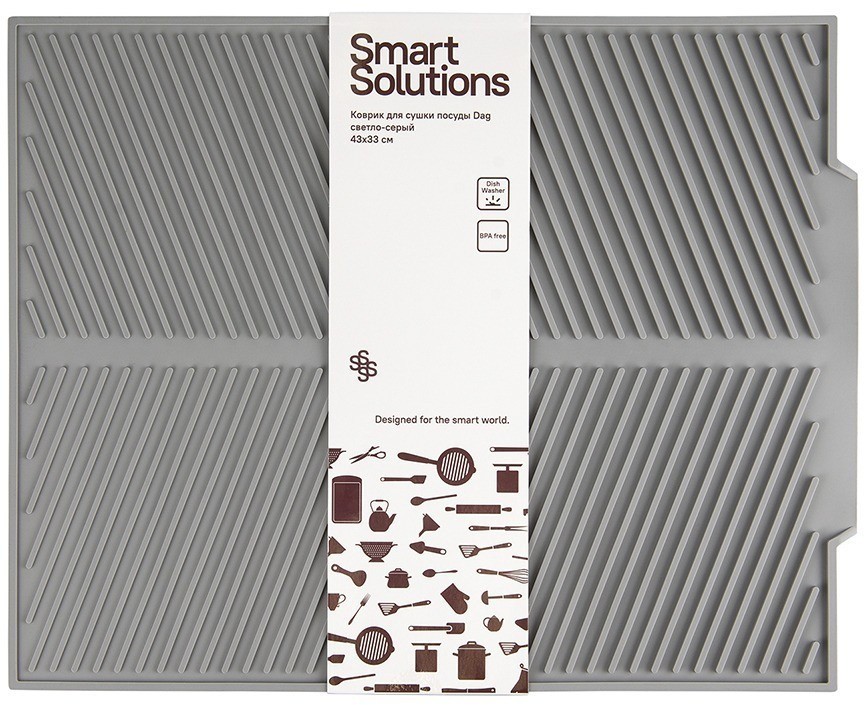 Коврик для сушки посуды dag, 43х33 см, светло-серый (74909)