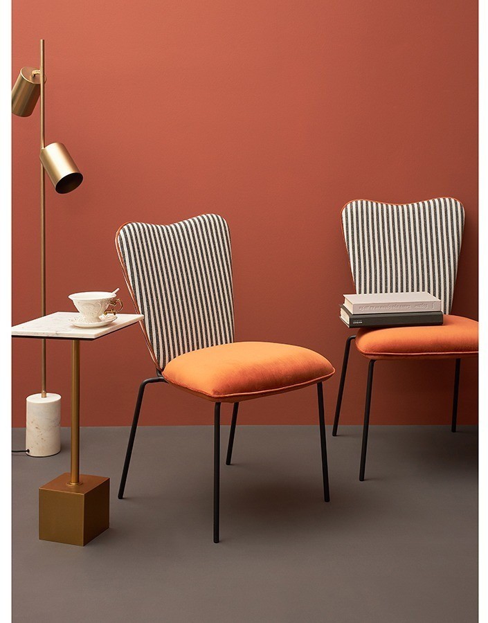 Стул pompadour, велюр, терракотовый (78065)