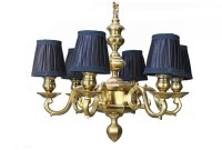 Люстра B-02-S-AB, текстиль, металл, Antique brass/black, ROOMERS FURNITURE