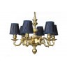Люстра B-02-S-AB, текстиль, металл, Antique brass/black, ROOMERS FURNITURE