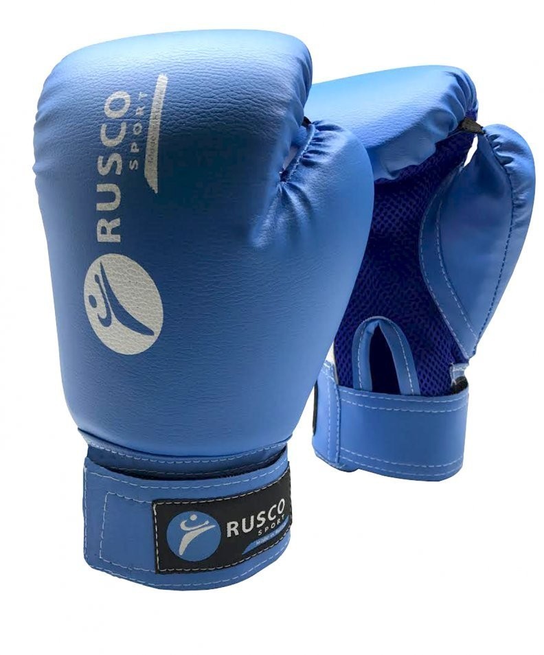 Перчатки боксерские, 8oz, к/з, синие (207892)