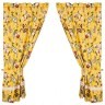 Комплект штор 2 шт с прихватами "парадиз" 100*180 см, 100% хлопок,желтые SANTALINO (850-815-1)