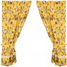 Комплект штор 2 шт с прихватами "парадиз" 100*180 см, 100% хлопок,желтые SANTALINO (850-815-1)
