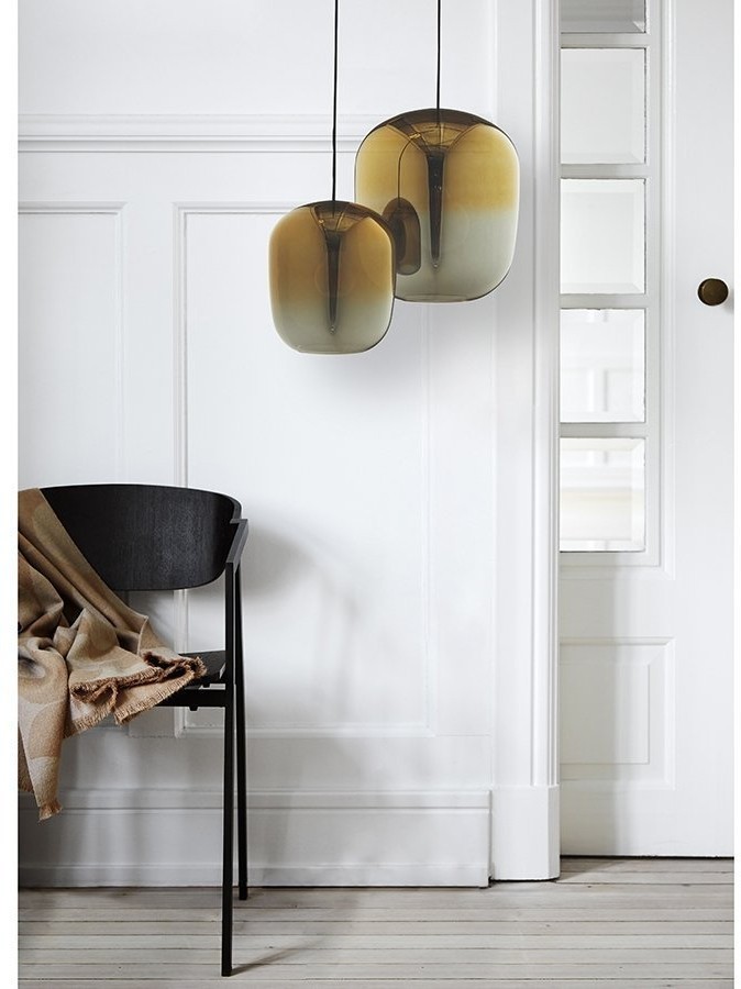 Лампа подвесная ombre, 30хD25 см, стекло, золото (70075)