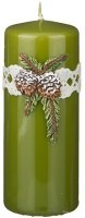 Свеча 15/5,8 см. зеленая Adpal (348-549)