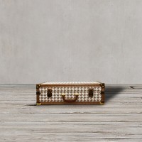 Сундук T0138B58C#, текстиль, кожа, металл, gold/brown, ROOMERS FURNITURE