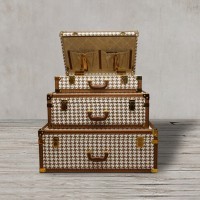 Сундук T0138B58C#, текстиль, кожа, металл, gold/brown, ROOMERS FURNITURE