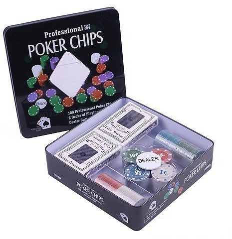 Набор для покера Holdem Light на 100 фишек с номиналом (31337)
