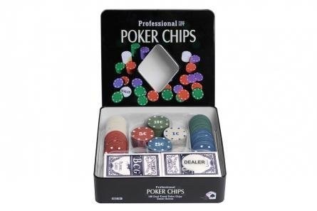 Набор для покера Holdem Light на 100 фишек с номиналом (31337)