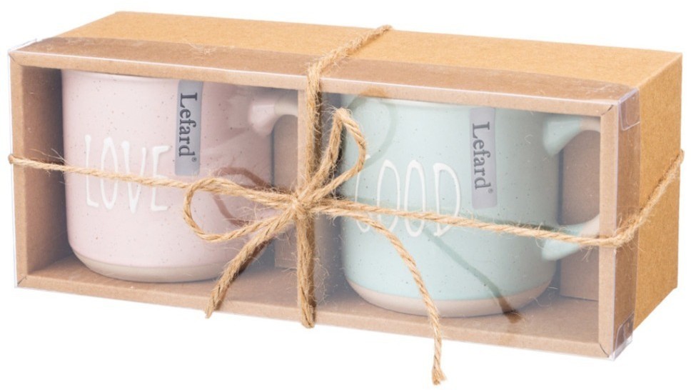 Набор кружек из 2 шт. 330 мл в крафтовой коробке Lefard (191-325)