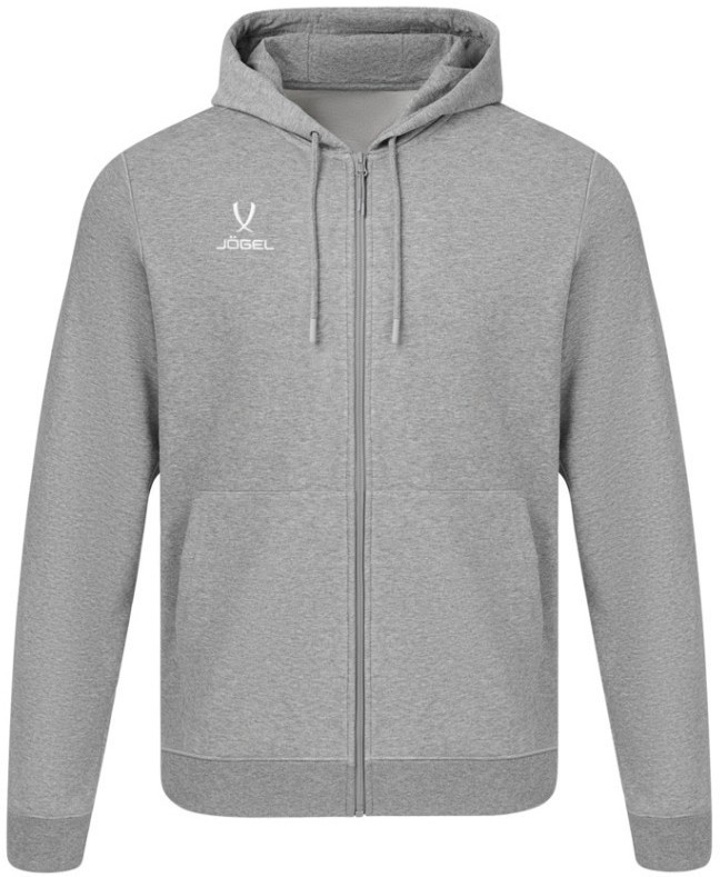 Флисовое худи на молнии JOGEL ESSENTIAL Cotton Fleece FZ Hoodie, серый меланж, детский (2122108)