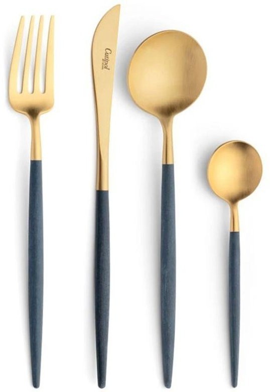 Вилка для рыбы GO.10BLEGB, нержавеющая сталь 18/10, композитный материал, blue/gold, CUTIPOL