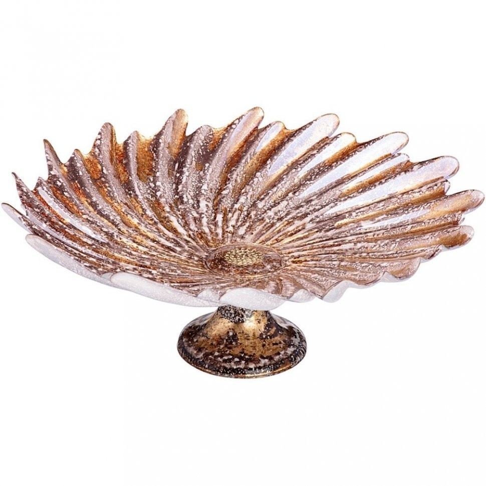 Блюдо на ножке "venice julia brown"  диаметр 40см FRANCO (316-1632)