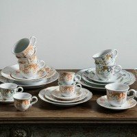 Чайная пара LFLO032BL154020/LFLO032BL155150, фарфор, white, blue, LE COQ