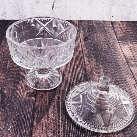 Ваза BEST GOLD для конфет с крышкой 12,5см, 450 мл. (404-30270404)